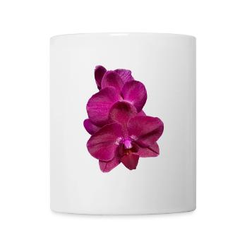 Phalaenopsis Hybride Rose Violet Fleur d’Orchidée - Mug blanc - blanc - Devant