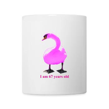 Überraschend verschnörkeltes Schwanen-Mash-Up - Tasse - Weiß - Vorne