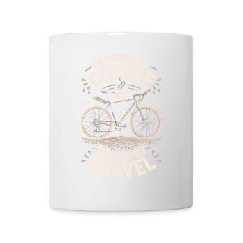 Grafik für kaffeebetriebene Fahrräder - Tasse - Weiß - Vorne
