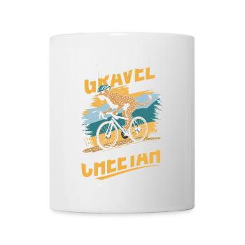 Race Gravel Like a Cheetah Cycling Graphic - Mug - white - Front