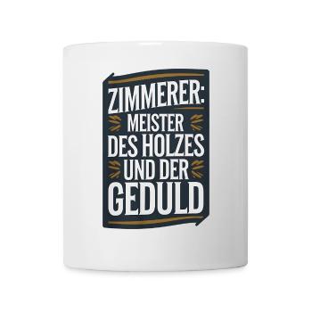 Charpentier Maître du bois et de la patience - Mug blanc - blanc - Devant