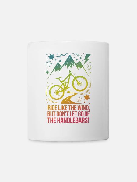 Mountainbike-Freiheit Zitat - Tasse - Weiß