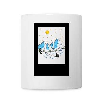 Berglandschaft im Sonnenlicht - Tasse - Weiß - Vorne