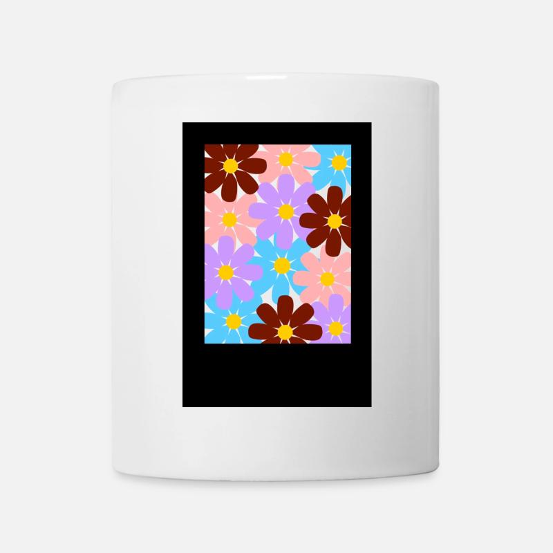 Colorful Blossom Pattern - Mug - white