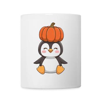 Cute Halloween Penguin Pumpkin Cartoon - Mug - white - Front