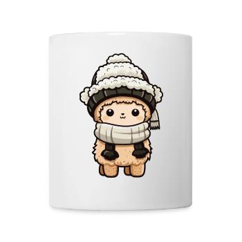 Alpaka Winter Lama Comic Niedlich - Tasse - Weiß - Vorne
