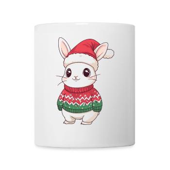 Hase Weihnachten - Tasse - Weiß - Vorne