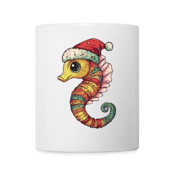 Seepferd Weihnachten - Tasse - Weiß - Vorne