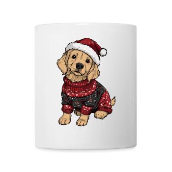 Golden Retriever Chien Noël Drôle - Mug blanc - blanc - Devant