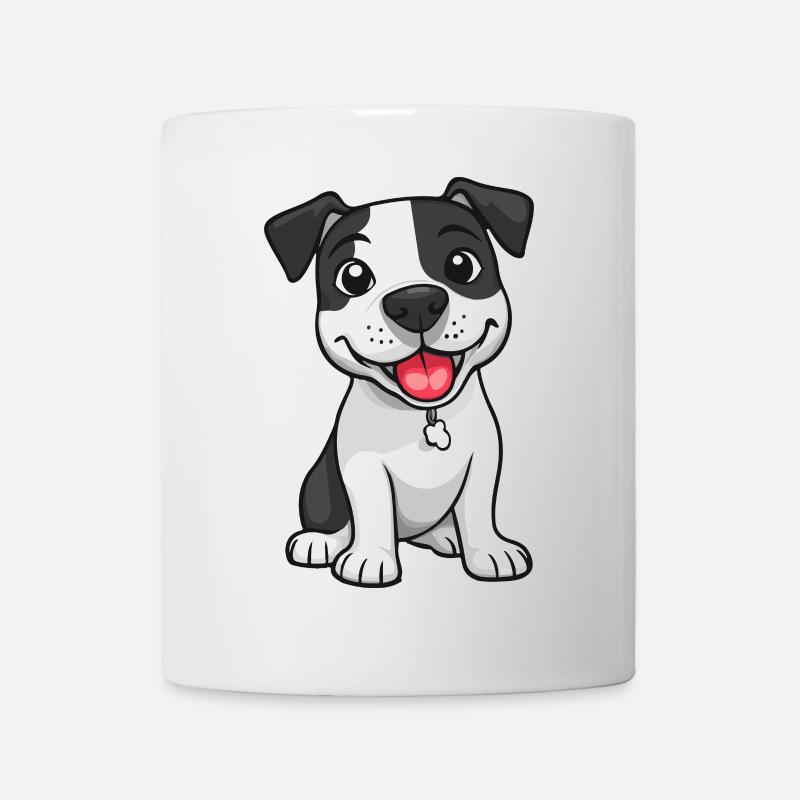 American Staffordshire Terrier Hund Comic Niedlich - Tasse - Weiß