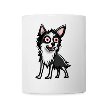 Border Collie Chien Halloween Animal - Mug blanc - blanc - Devant