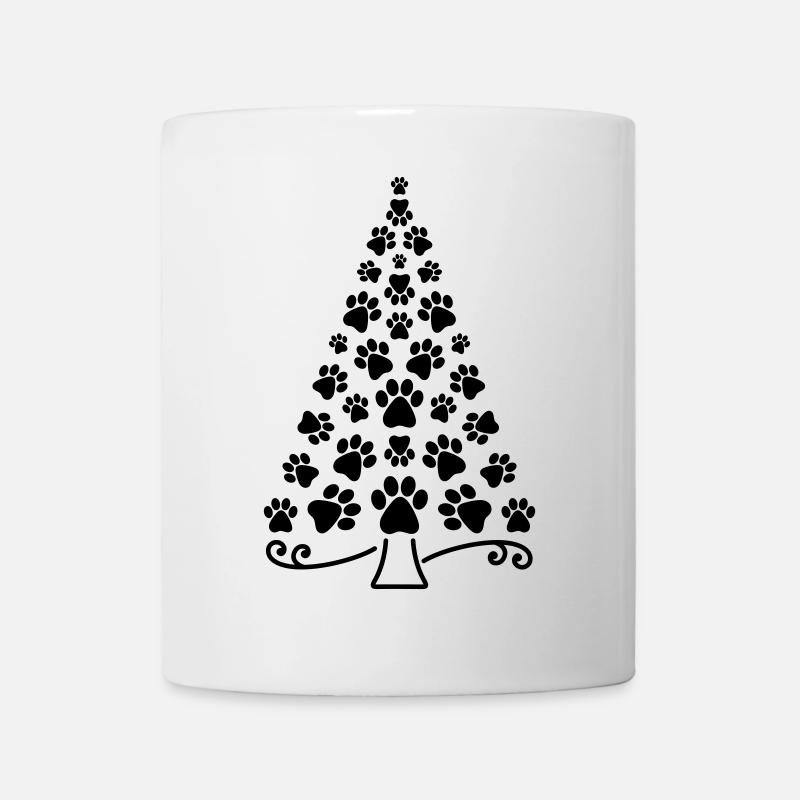 Weihnachtsbaum Pfote - Tasse - Weiß