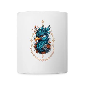 Charmant et majestueux oiseau bleu. - Mug blanc - blanc - Devant
