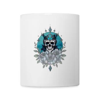Stunning skull with a majestic crown - Mug - white - Front