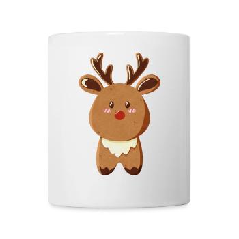 Rudolph, das Rentier mit der roten Nase - Tasse - Weiß - Vorne
