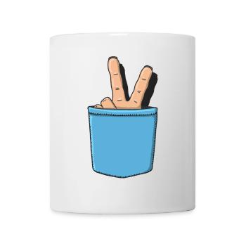 Peace and Love - Tasse - Weiß - Vorne