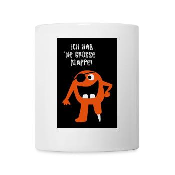Poster Monster Klappe Comic Halloween cool Spruch - Tasse - Weiß - Vorne