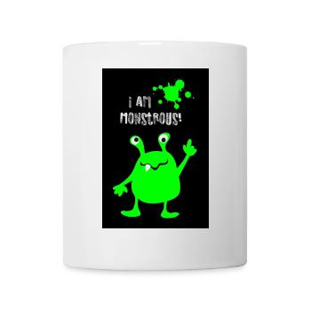 Affiche Monstre Monstrueux Halloween Bande dessinée effrayante - Mug blanc - blanc - Devant