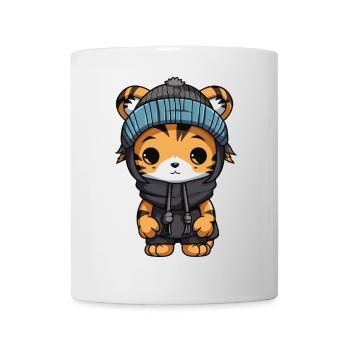 Tiger Winter Animal Baby Comic - Mug - white - Front