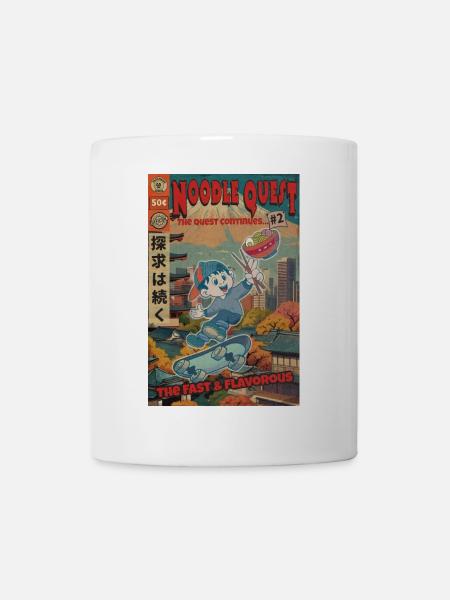 Retro Noodle Quest Comic - Tasse - Weiß