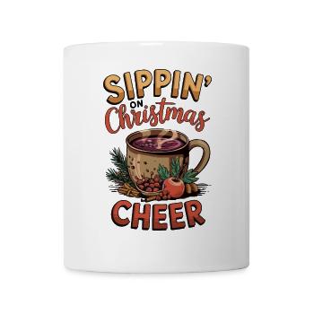 Nippen an Weihnachten Becher Design - Tasse - Weiß - Vorne