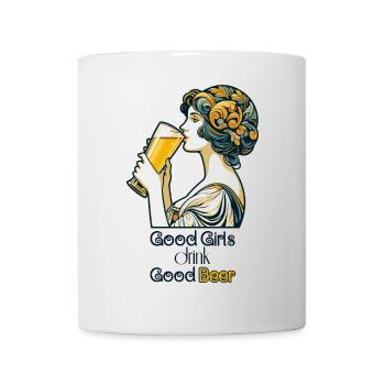 Bonne fille boire bonne bière cadeau - Mug blanc - blanc - Devant