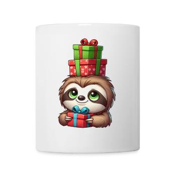 Weihnachtsmann Faultier Balancieren Weihnachtszeit - Tasse - Weiß - Vorne