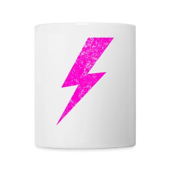 Bright Pink Lightning Motif - Mug - white - Front