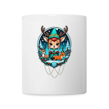 A cute reindeer elf style - Mug - white - Front
