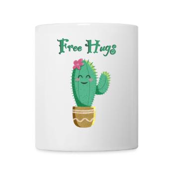 Cute cactus loves hugs - Mug - white - Front