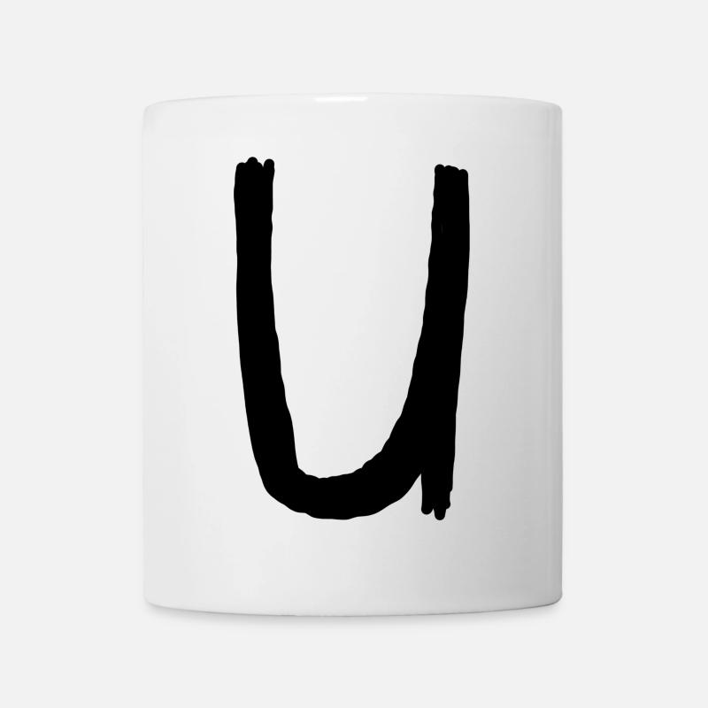 Buchstaben U - Tasse - Weiß