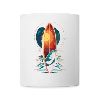 Surfbrett - Tasse - Weiß - Vorne