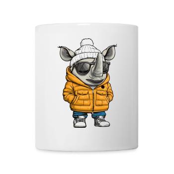 Nashorn Winter - Tasse - Weiß - Vorne