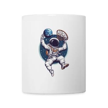 Astronaut Playing Basketball in Space - Fun design - Mug - white - Front