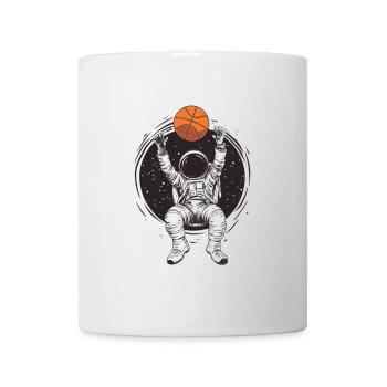 Astronaut Playing Basketball in Space - Fun design - Mug - white - Front