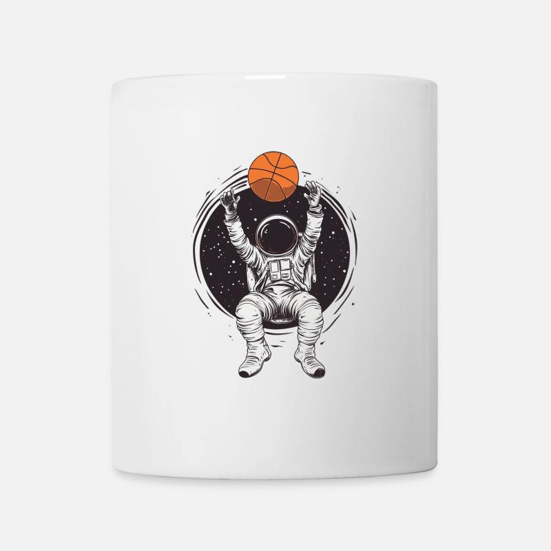 Astronaut Playing Basketball in Space - Fun design - Mug - white