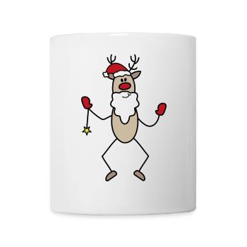 Lustiger Weihnachtsmann - Tasse - Weiß - Vorne