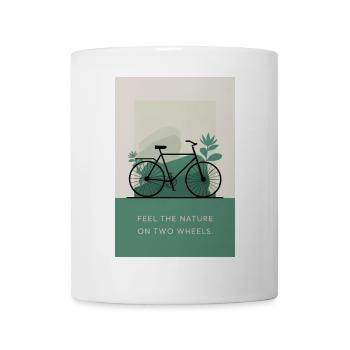 Feel the Nature on Two Wheels - Mug - white - Front