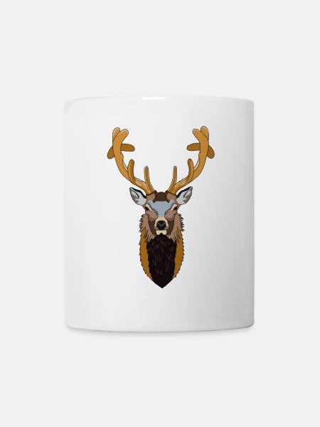 Hirsch - Tasse - Weiß