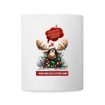 LUSTIGER ELCH | Weihnachtspulli | ugly sweater - Tasse - Weiß - Vorne