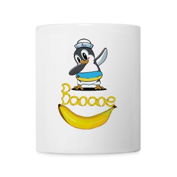 Pinguin Banane Seemann maritim Kind - Tasse - Weiß - Vorne