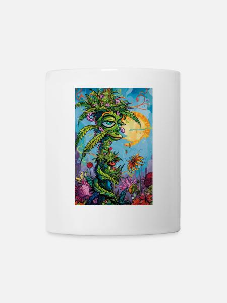 Pflanzengeist im Sonnenkleid - Tasse - Weiß