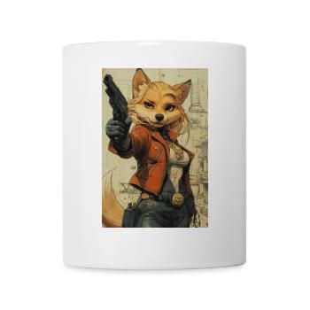 Fuchs Heldin Westernlook - Tasse - Weiß - Vorne