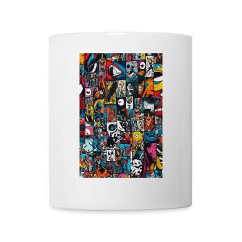 Kaleidoscope Comic Collage - Mug - white - Front