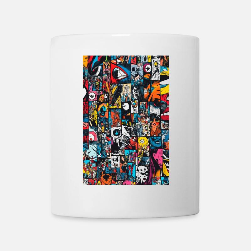 Kaleidoscope Comic Collage - Mug - white