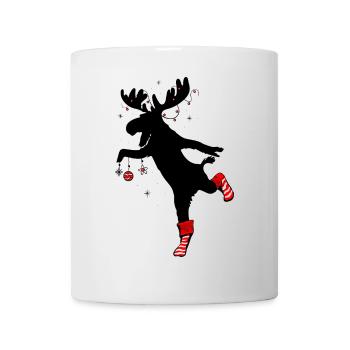 Moose with Antlers Funny Xmas Tree Replacement - Mug - white - Front
