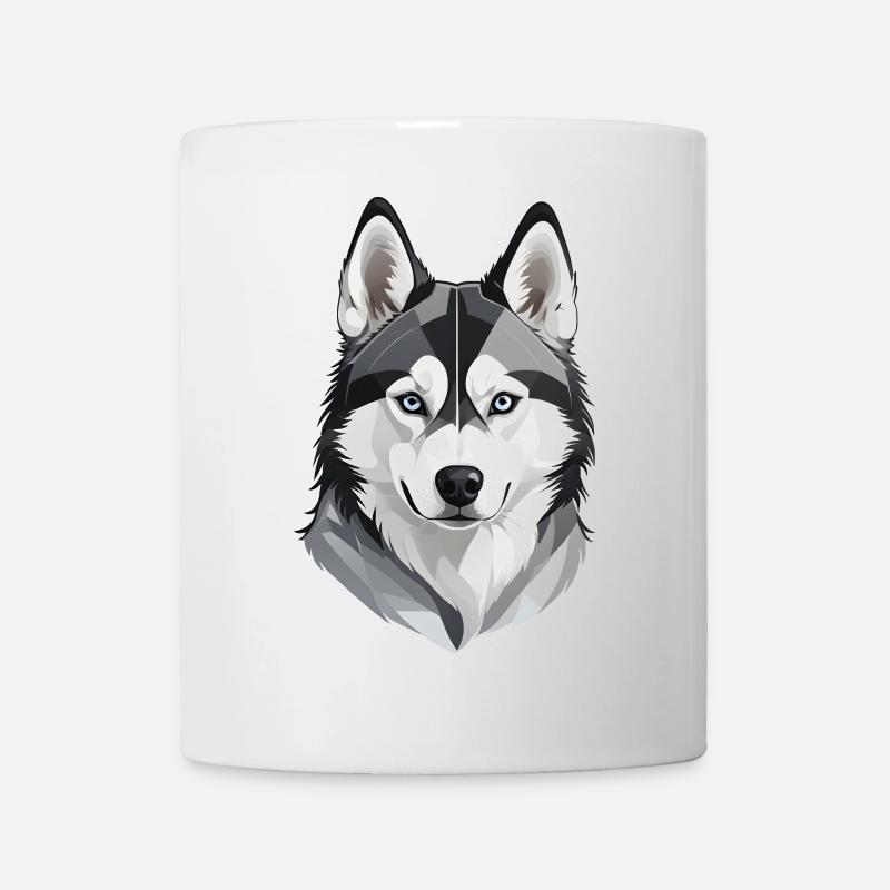 Tête de husky mignonne - Mug blanc - blanc