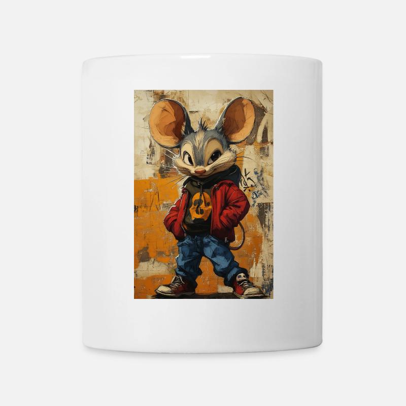 Graffiti Rat im Straßenlook - Tasse - Weiß