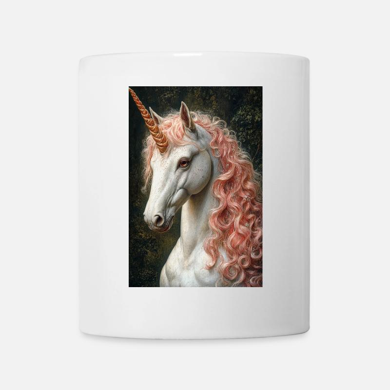 Unicorn in rosé marble light - Mug - white