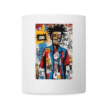 Urban Pop Portrait - Graffiti Stil - Tasse - Weiß - Vorne